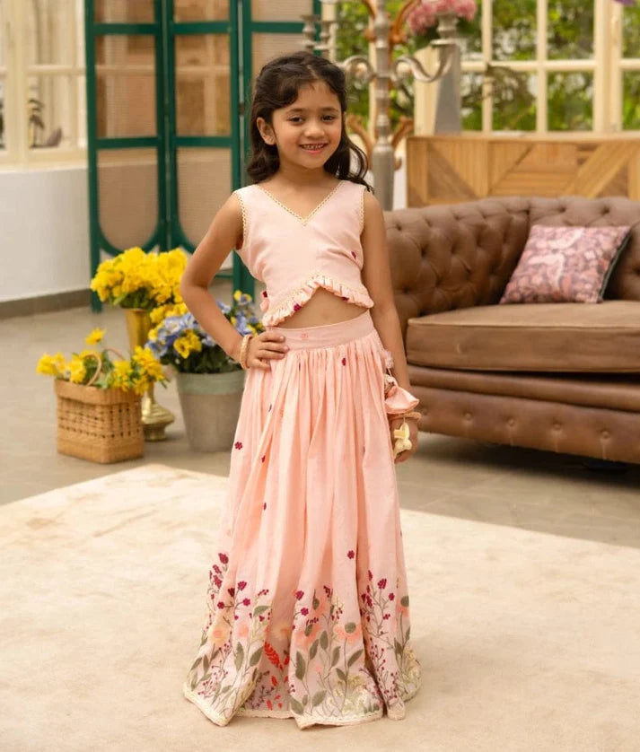 Peach Blush Cotton Mul Set