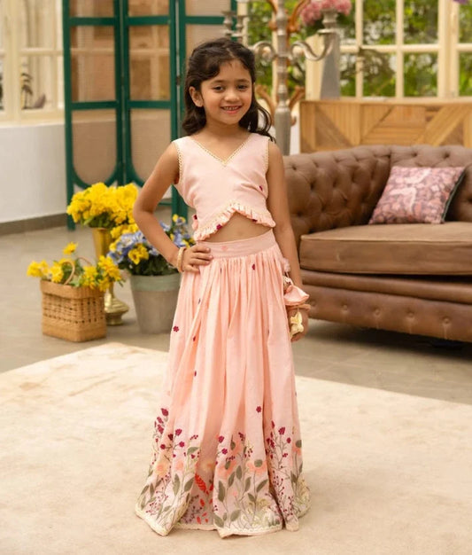 Peach Blush Cotton Mul Set