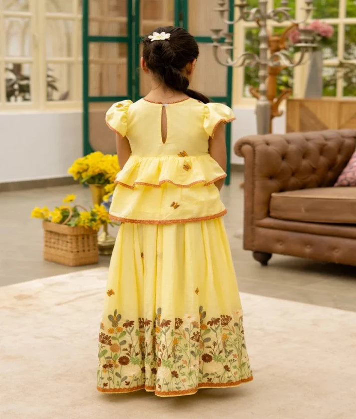 Yellow Mul Kurti Set