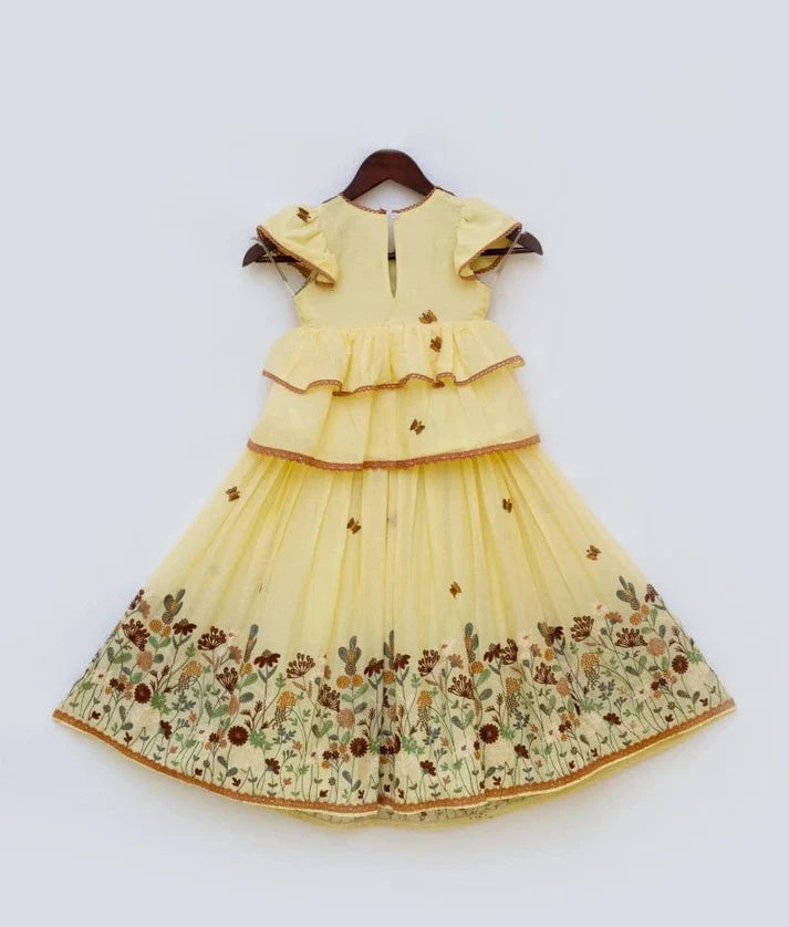 Yellow Mul Kurti Set