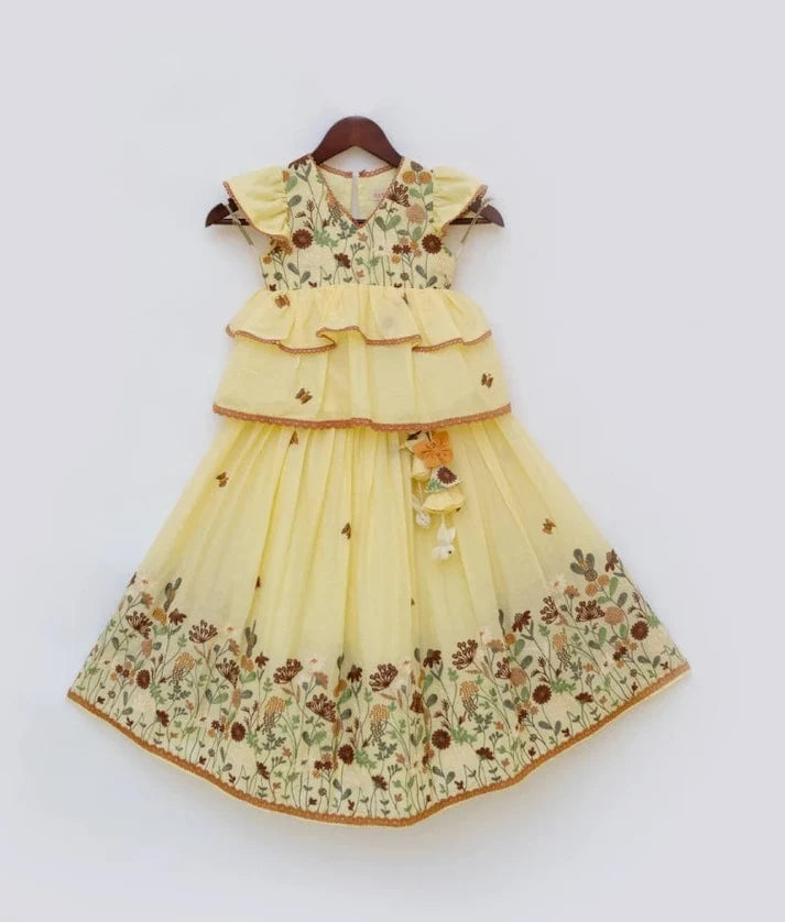 Yellow Mul Kurti Set