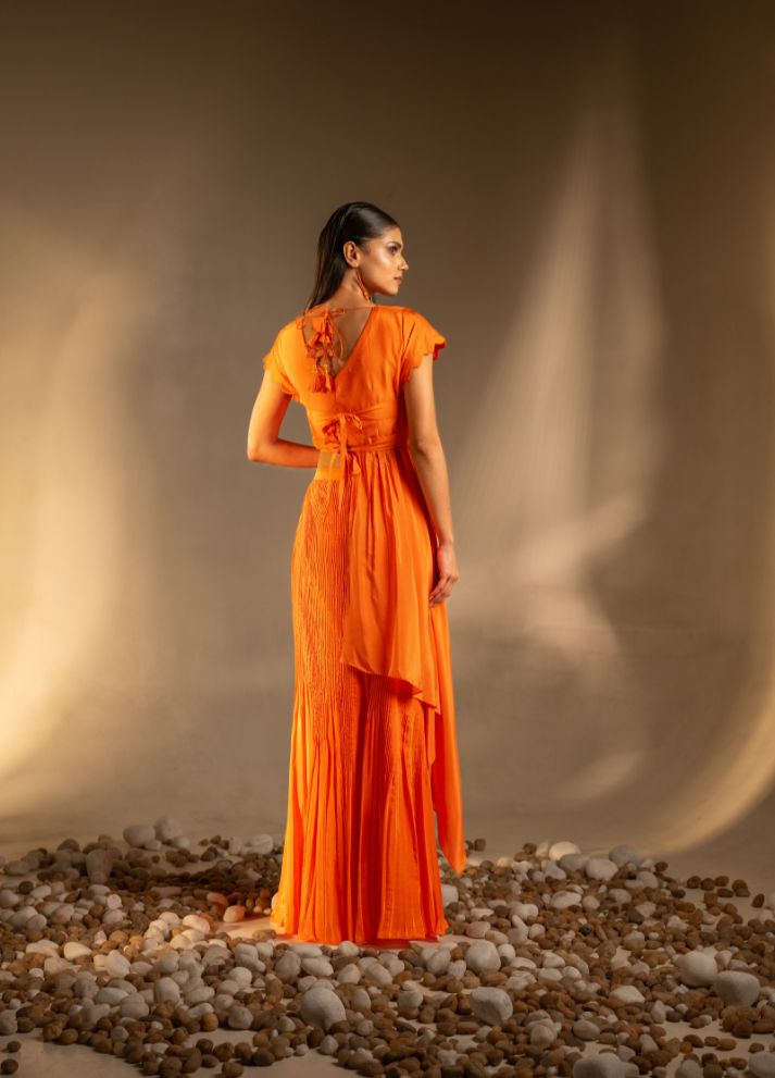 Mermaid Skirt with Embroidered Crop Top