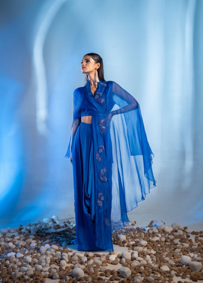 Short Top with Draped Skirt