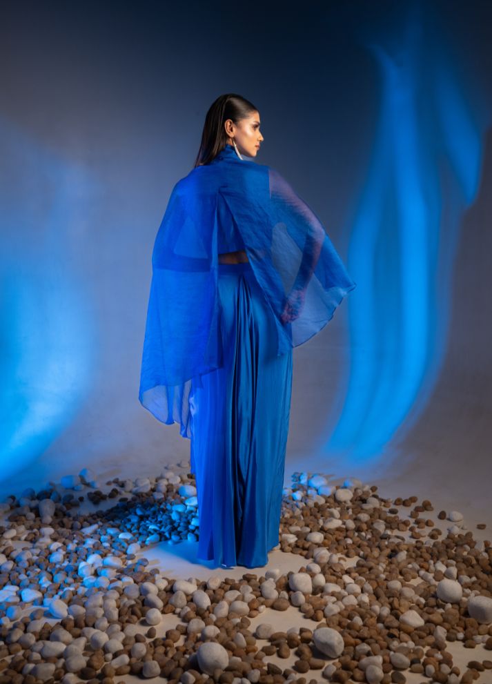 Short Top with Draped Skirt