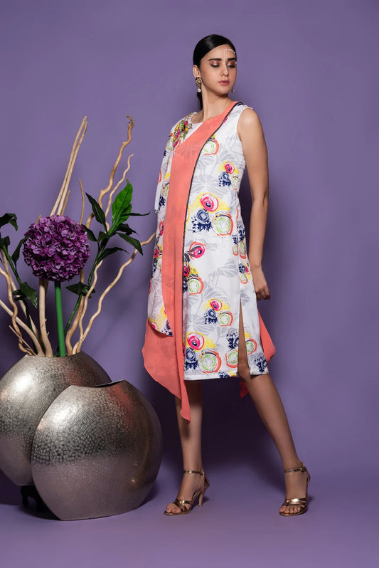 Printed Layered Dress