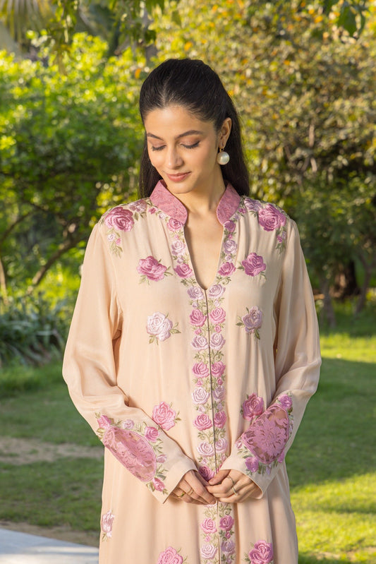 Camellia Crepe Silk Suit Set
