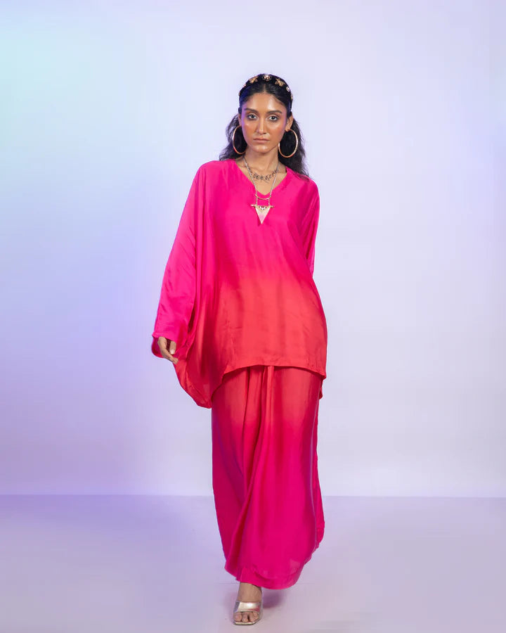 Sorbet Ombre Draped Skirt Set