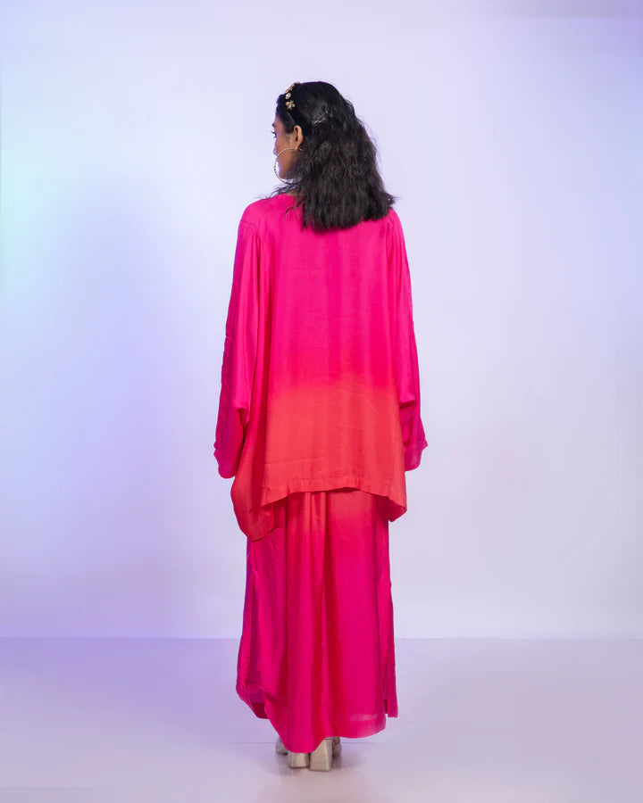 Sorbet Ombre Draped Skirt Set