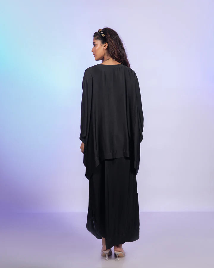 Ebony Draped Skirt Set