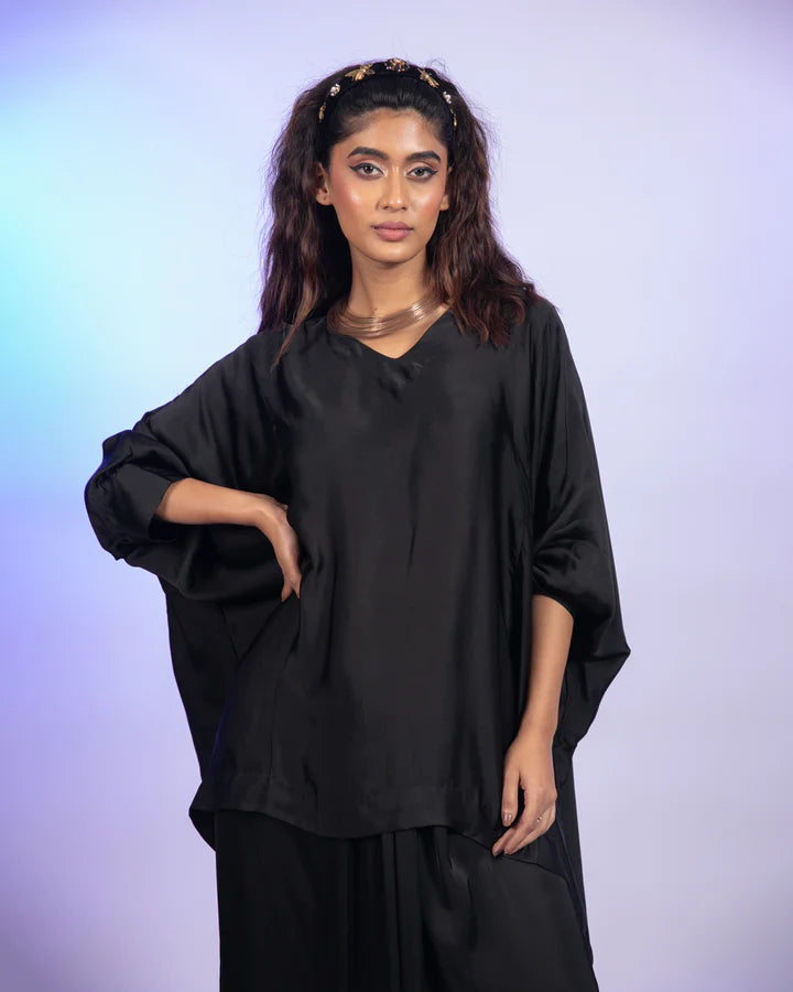 Ebony Draped Skirt Set