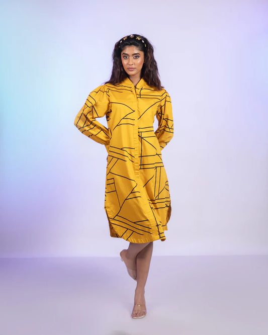 Peppa Yellow Print Dress