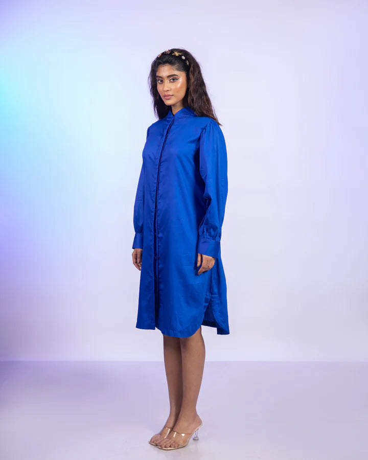 Oceania Blue Shirt Dress