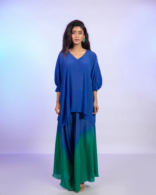 Terra Ombre Draped Pant Set