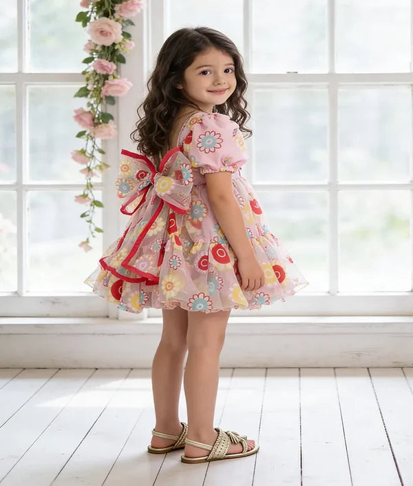 Pink Organza frock