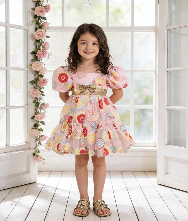 Pink Organza frock