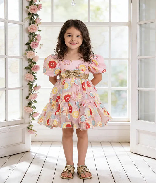 Pink Organza frock