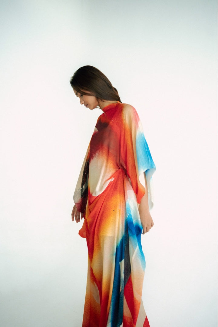 Chiffon  Shirt with Embroidered Pants Light Shade