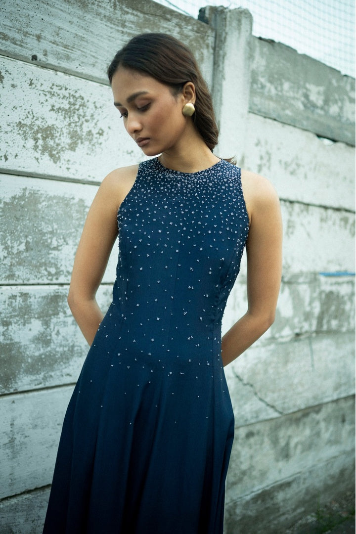 Sleeveless 8 Kali Dress with Embroidery and Print