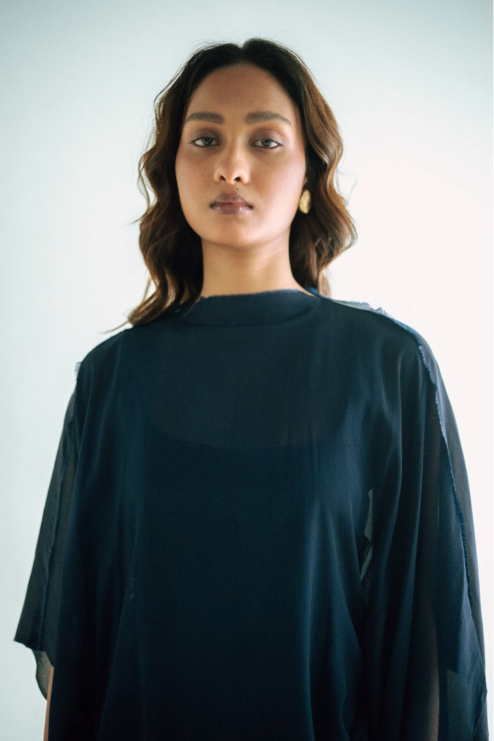 Chiffon  Shirt with Embroidered Pants