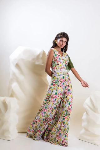 Printed Ruffle Jumpsuit