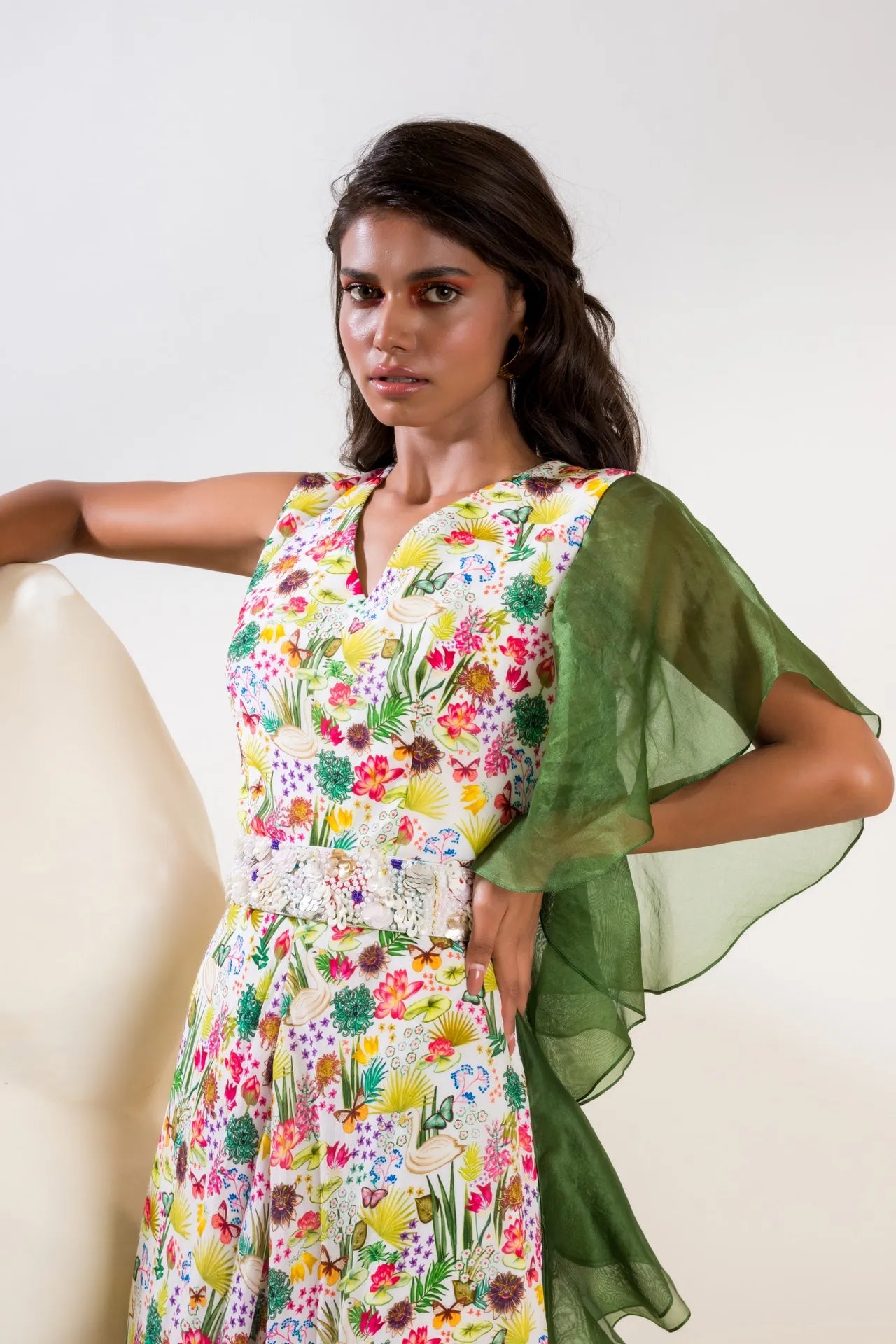 Printed Ruffle Jumpsuit